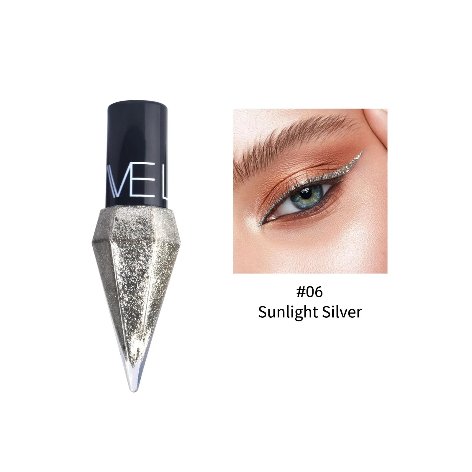 Sombra de Ojos Líquida con Purpurina – Delineador en Barra Resistente al Agua, Acabado Metálico y Brillante para Maquillaje Glam