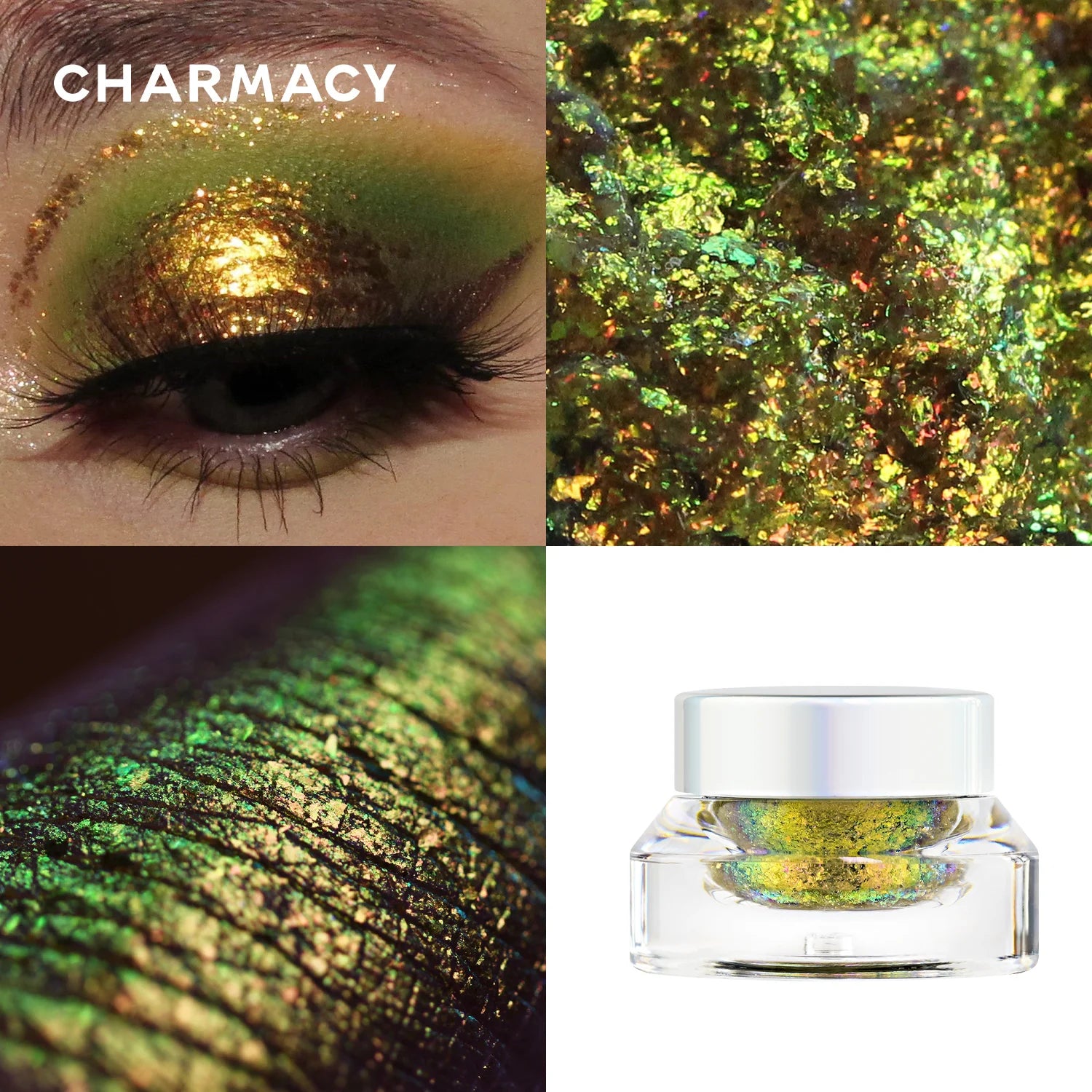 Sombra de Ojos en Gel Profesional Camaleón – Multicromo, Vegana, Alta Pigmentación y Larga Duración