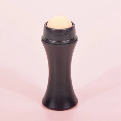 Rodillo Volcánico Absorbente de Aceite Facial – Control de Brillo, Piedra Natural, Ideal para Maquillaje Mate y Limpieza de Poros