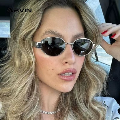 Gafas de Sol Retro UV400 – Estilo Vintage con Montura Metálica de Lujo para Mujer | Protección Total y Elegancia