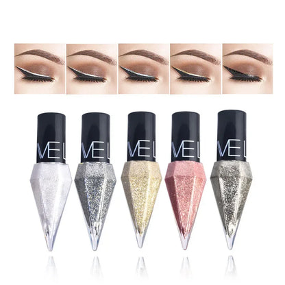 Sombra de Ojos Líquida con Purpurina – Delineador en Barra Resistente al Agua, Acabado Metálico y Brillante para Maquillaje Glam
