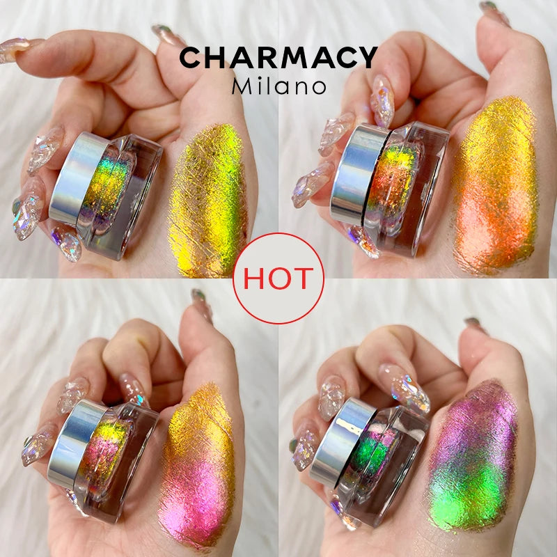 Sombra de Ojos en Gel Profesional Camaleón – Multicromo, Vegana, Alta Pigmentación y Larga Duración