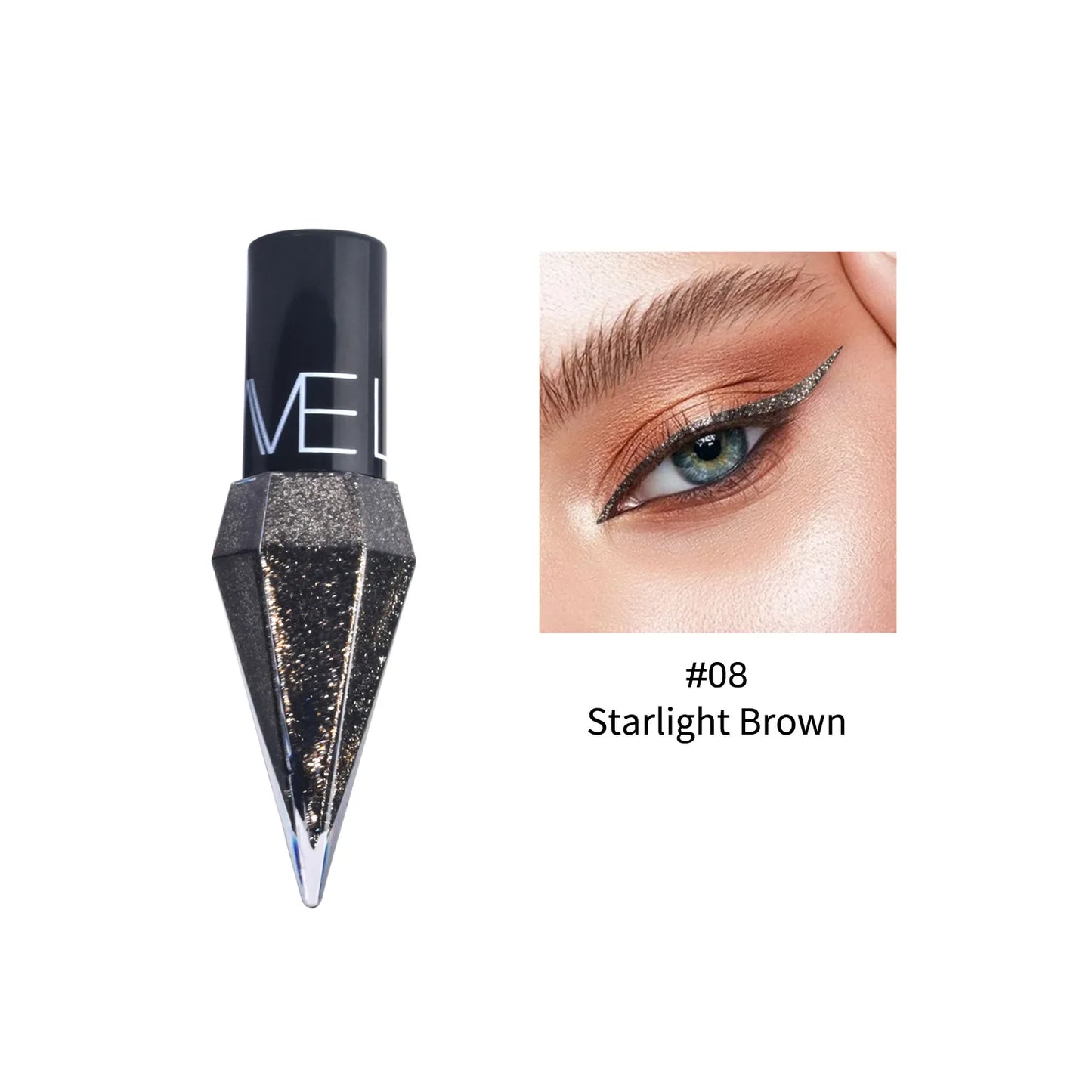 Sombra de Ojos Líquida con Purpurina – Delineador en Barra Resistente al Agua, Acabado Metálico y Brillante para Maquillaje Glam