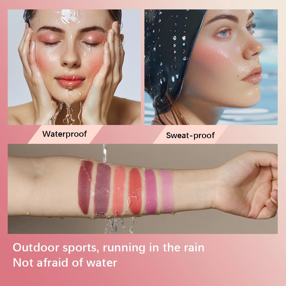 Colorete en Barra 3 en 1 Lakerain – Hidratante, Resistente al Agua y Multifunción para Mejillas, Labios y Contorno