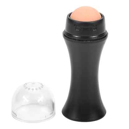 Rodillo Volcánico Absorbente de Aceite Facial – Control de Brillo, Piedra Natural, Ideal para Maquillaje Mate y Limpieza de Poros