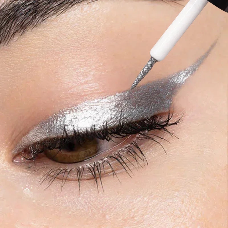 Sombra de Ojos Líquida con Purpurina – Delineador en Barra Resistente al Agua, Acabado Metálico y Brillante para Maquillaje Glam