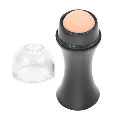 Rodillo Volcánico Absorbente de Aceite Facial – Control de Brillo, Piedra Natural, Ideal para Maquillaje Mate y Limpieza de Poros