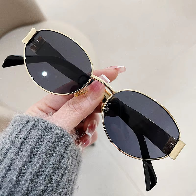 Gafas de Sol Retro UV400 – Estilo Vintage con Montura Metálica de Lujo para Mujer | Protección Total y Elegancia