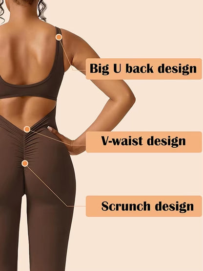 Body Deportivo Sexy con Realce de Cadera y Espalda Descubierta