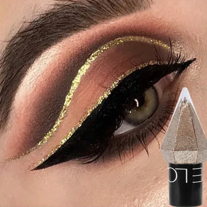 Sombra de Ojos Líquida con Purpurina – Delineador en Barra Resistente al Agua, Acabado Metálico y Brillante para Maquillaje Glam