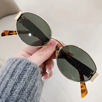 Gafas de Sol Retro UV400 – Estilo Vintage con Montura Metálica de Lujo para Mujer | Protección Total y Elegancia