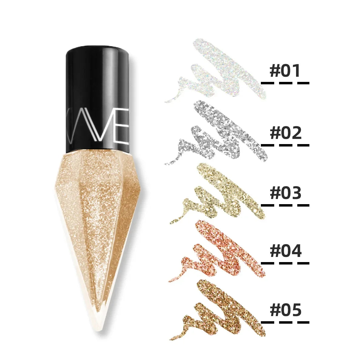 Sombra de Ojos Líquida con Purpurina – Delineador en Barra Resistente al Agua, Acabado Metálico y Brillante para Maquillaje Glam