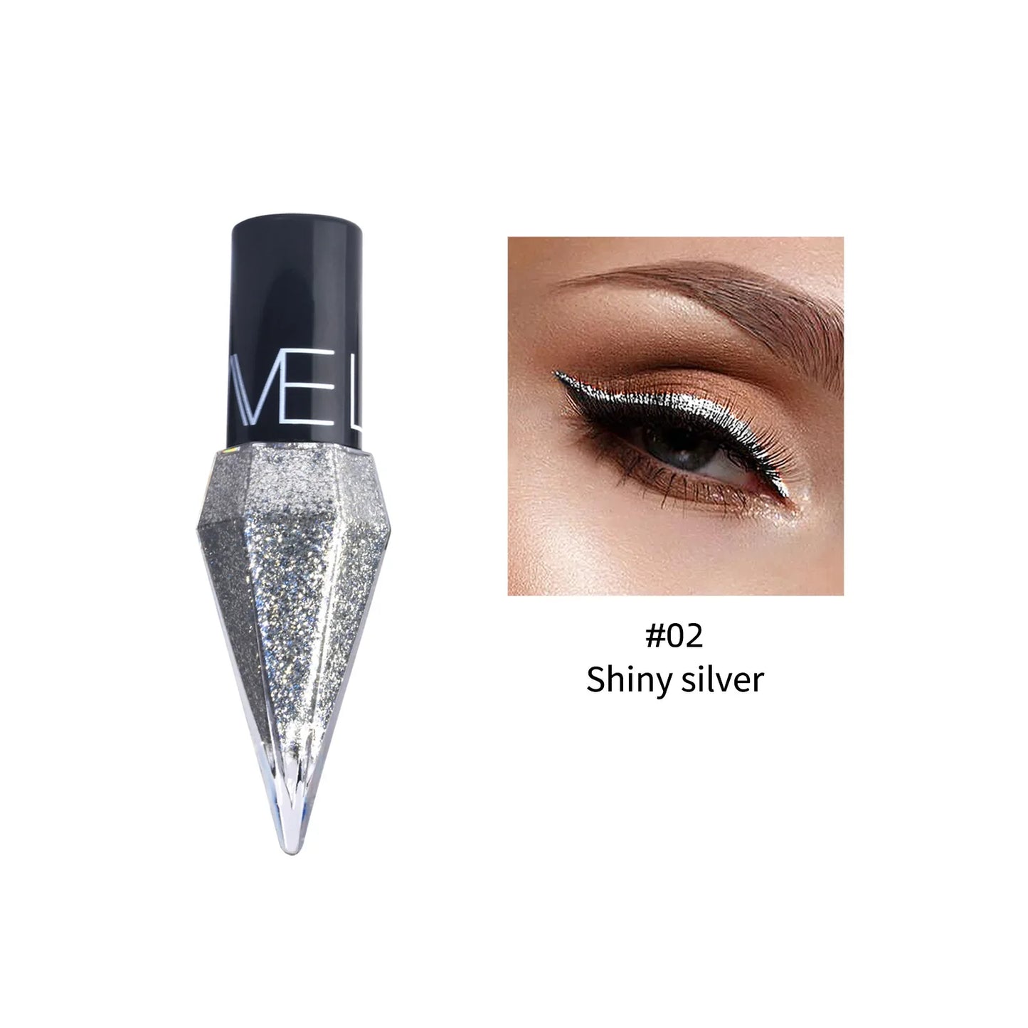 Sombra de Ojos Líquida con Purpurina – Delineador en Barra Resistente al Agua, Acabado Metálico y Brillante para Maquillaje Glam